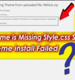 How to Solve Theme is missing the style.css stylesheet error