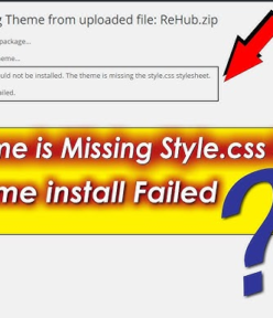 How to Solve Theme is missing the style.css stylesheet error